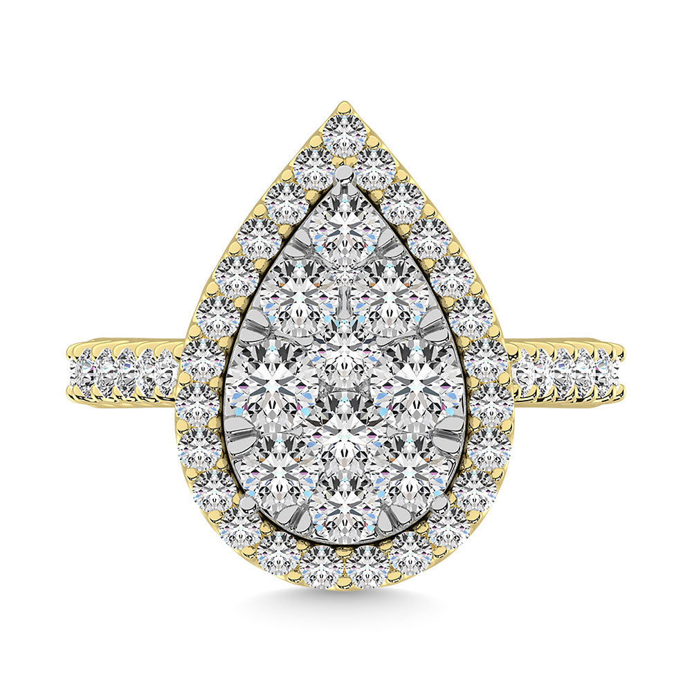 14K Yellow Gold 3/4 Ct.tw Diamond Fashion Ring