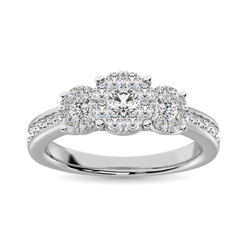 14K White Gold 1 Ct.Tw. Diamond Fashion Ring