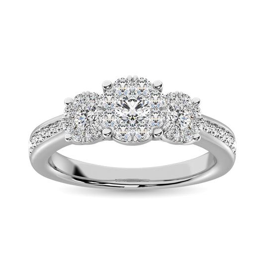14K White Gold 1 Ct.Tw. Diamond Fashion Ring