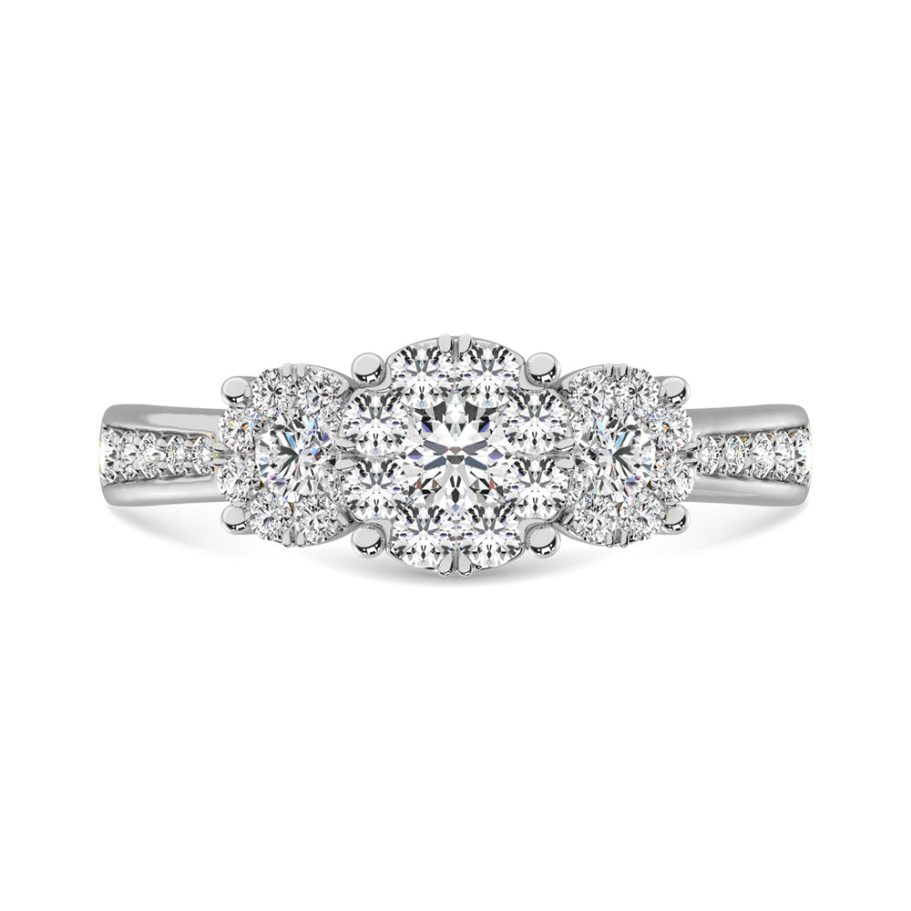 14K White Gold 2 Ct.Tw. Diamond Fashion Ring