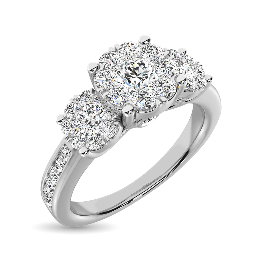 14K White Gold 1 1/2 Ct.Tw. Diamond Fashion Ring