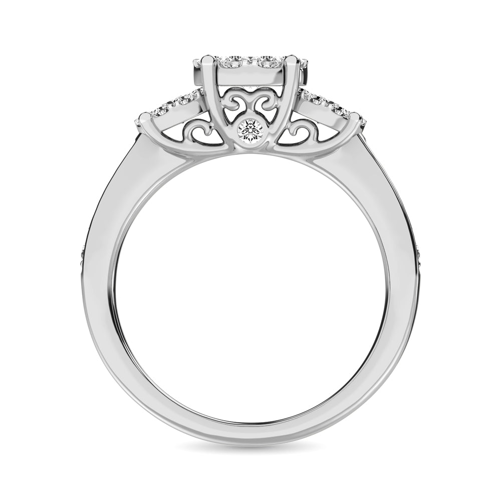 14K White Gold 1 1/2 Ct.Tw. Diamond Fashion Ring