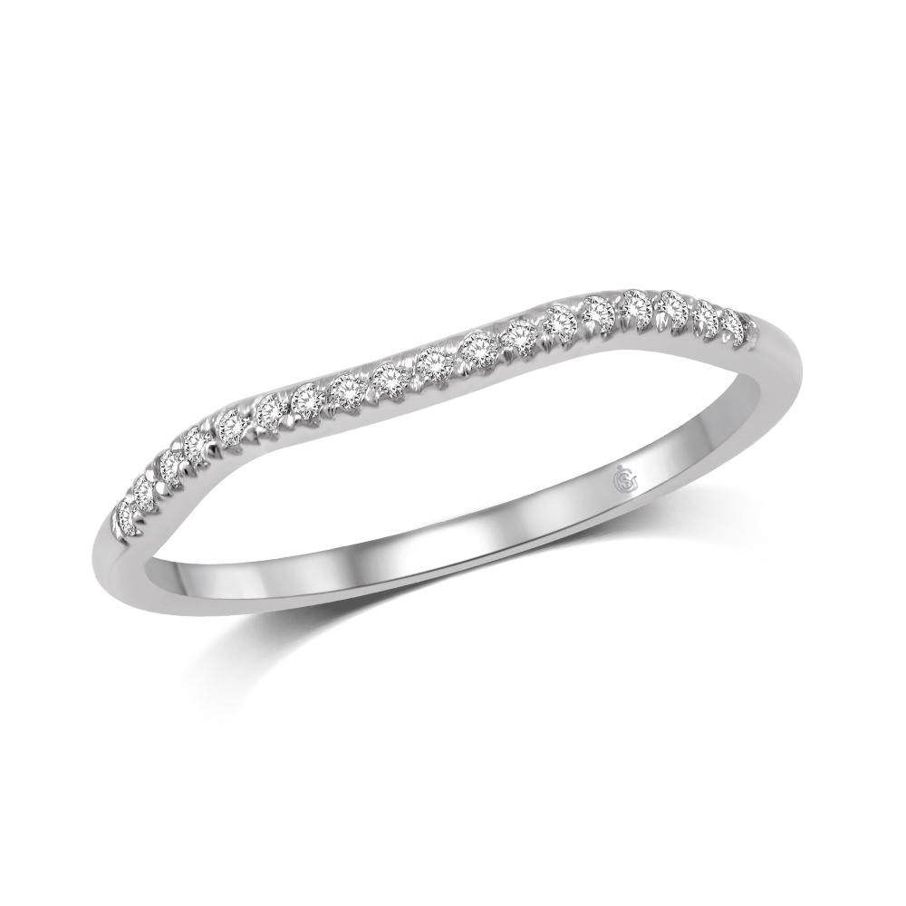 14K White Gold 1/4 Ct.Tw. Diamond Wedding Band
