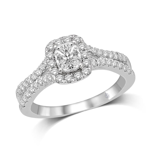 Lovecuts 14K White Gold 5/8 Ct.Tw. Diamond Engagement Ring