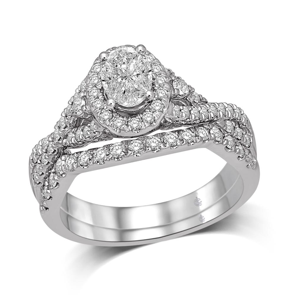 Lovecuts 14K White Gold  1 Ct.Tw. Diamond Bridal Ring
