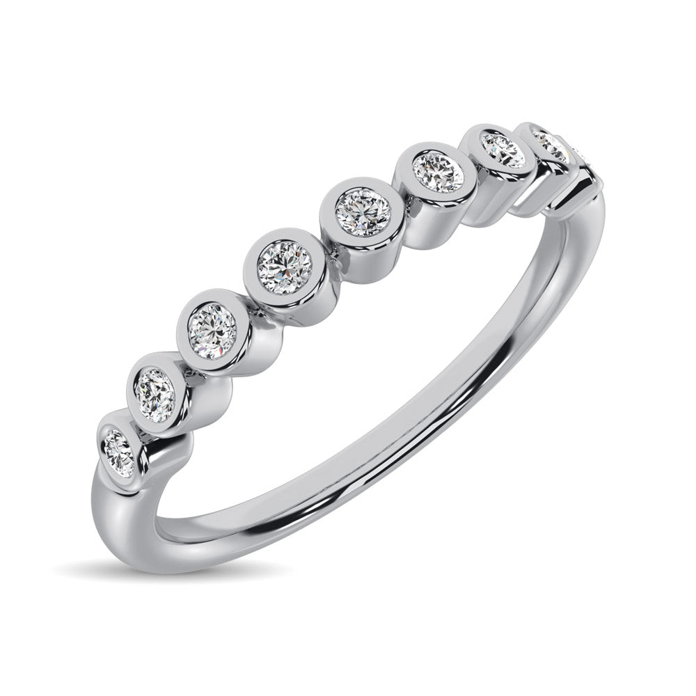 14K White Gold 1/10 Ct.tw Diamond Stackable Band