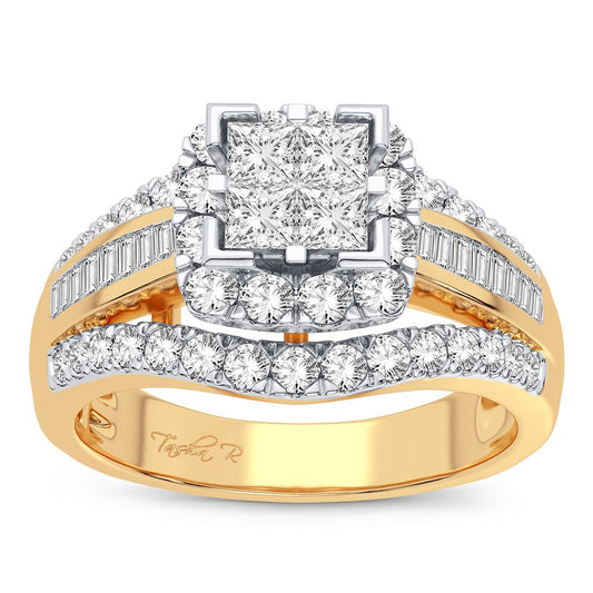 10K 0.90CT Diamond Ring