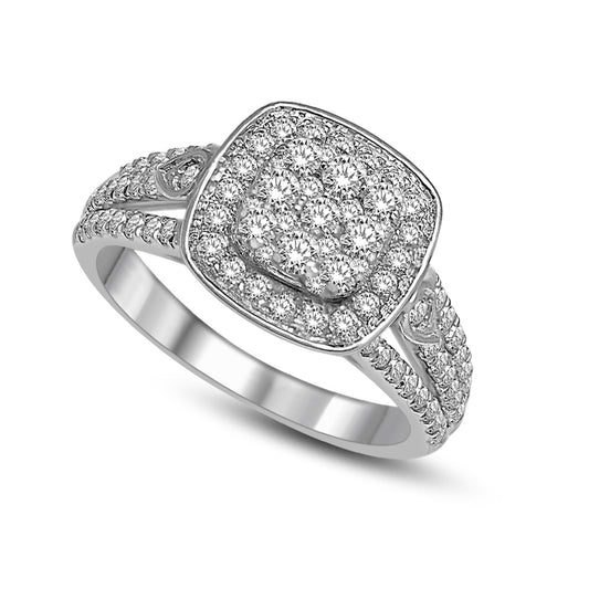 14K White Gold 1 Ct.tw Diamond Fashion Ring
