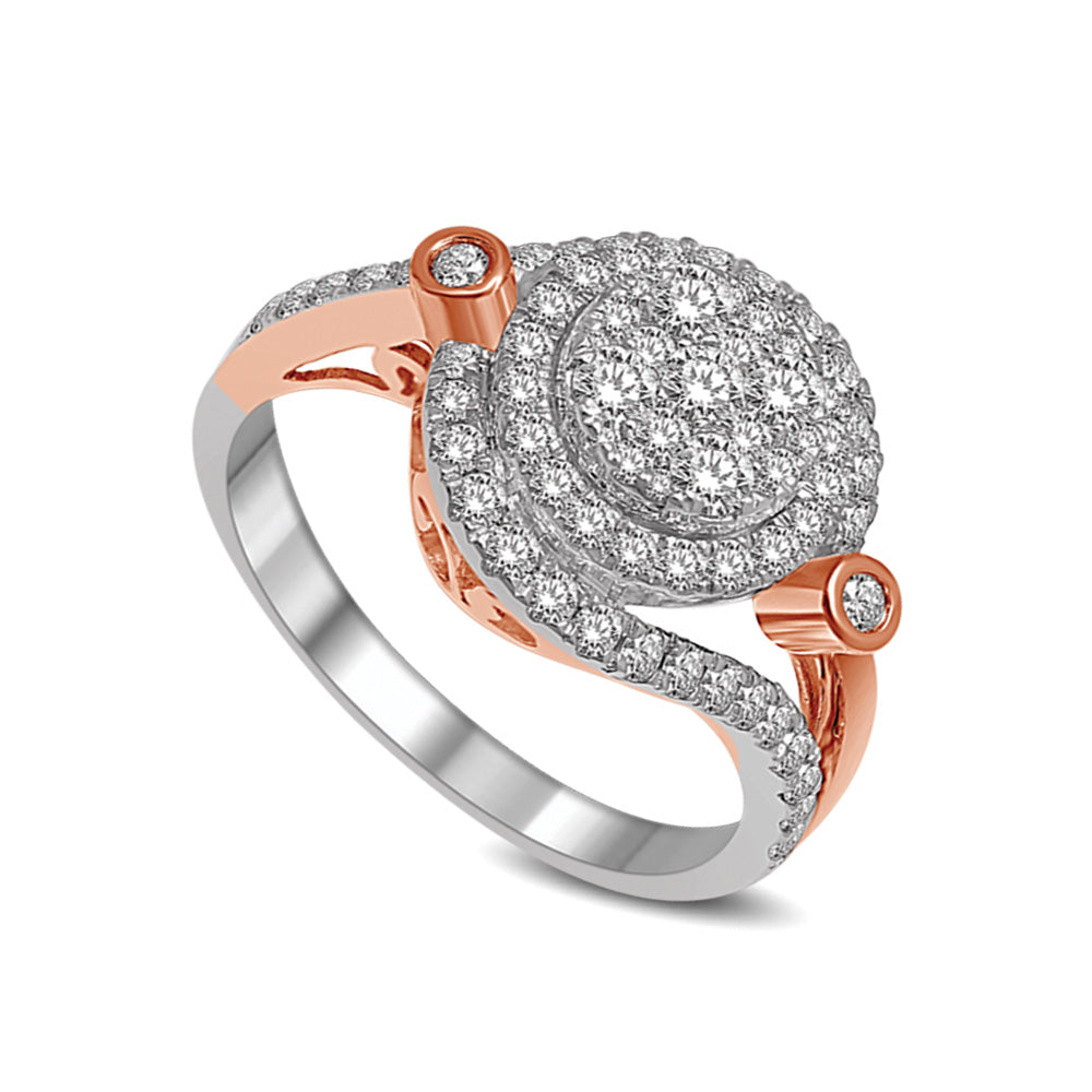 14K Two Tone 1 Ct.tw Diamond Fashion Ring