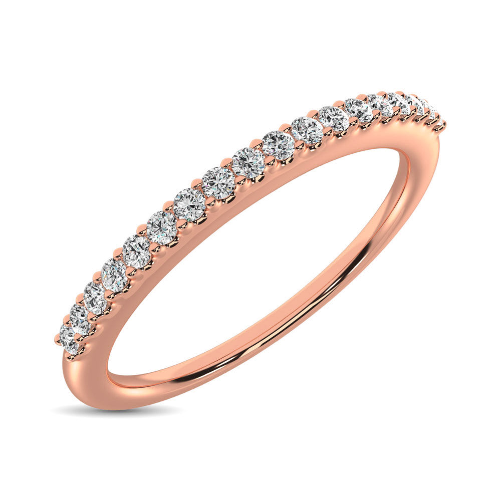 14K Rose Gold 1/10 Ct.tw Diamond Wedding Band