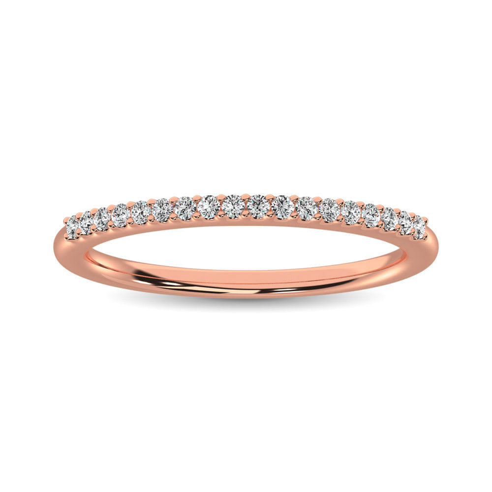 14K Rose Gold 1/10 Ct.tw Diamond Wedding Band