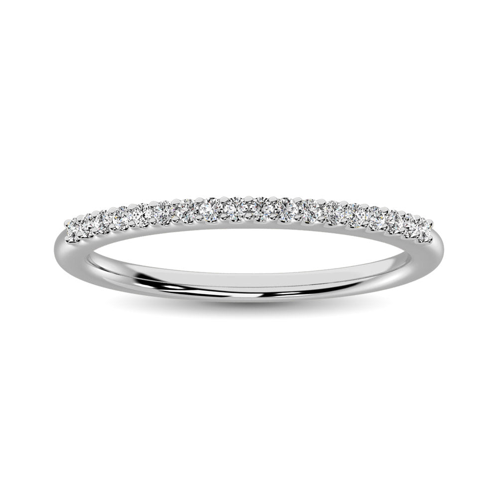 14K White Gold 1/10 Ct.tw Diamond Wedding Band