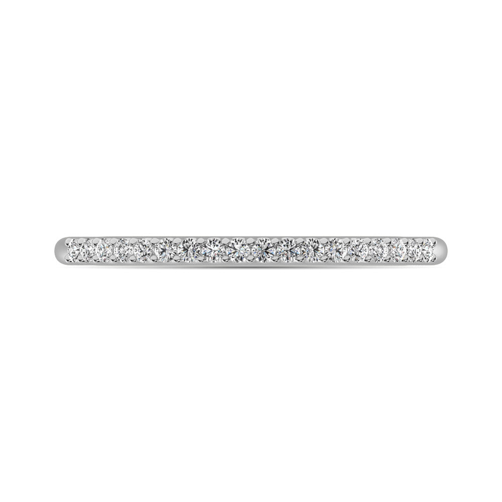 14K White Gold 1/10 Ct.tw Diamond Wedding Band