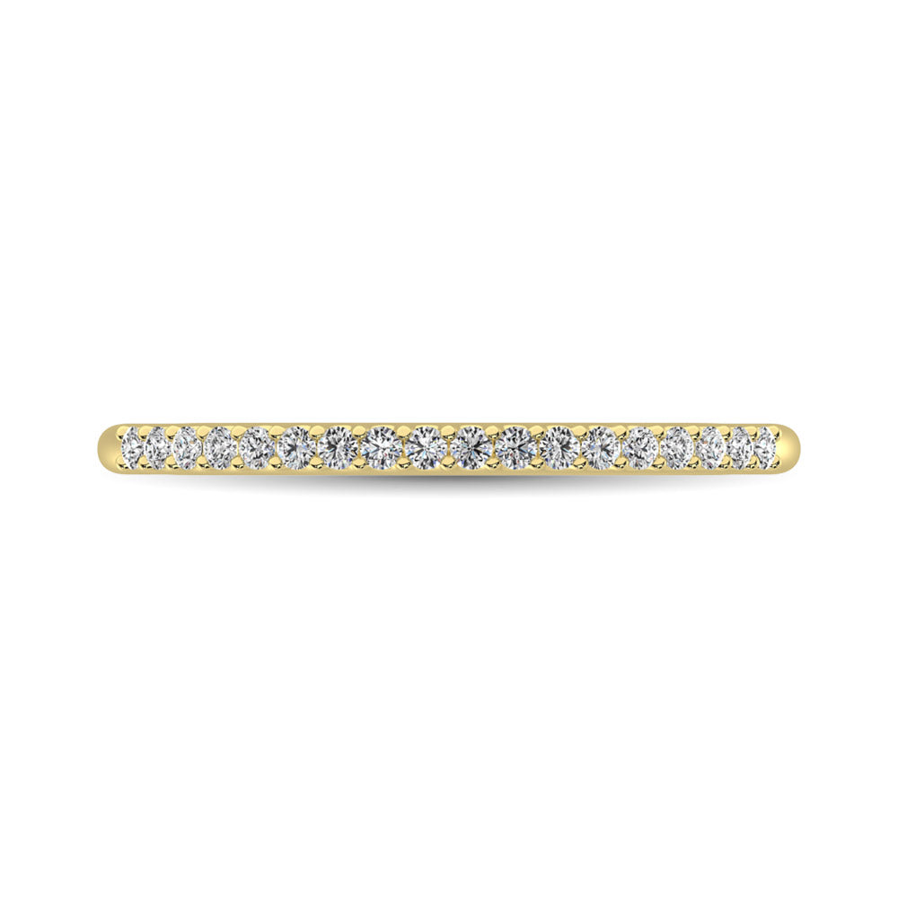 14K Yellow Gold 1/10 Ct.tw Diamond Wedding Band