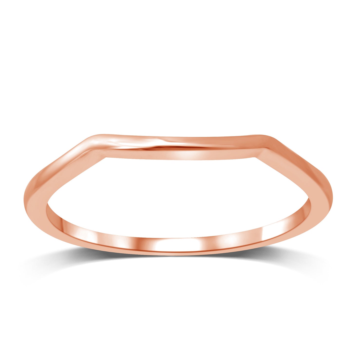 14K Rose Gold Plain Band