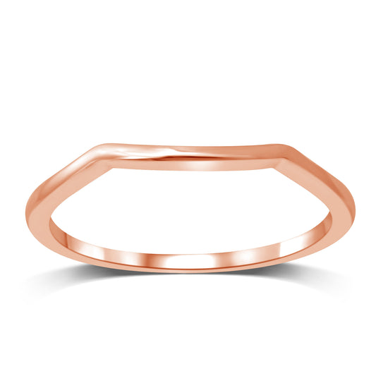 14K Rose Gold Plain Band