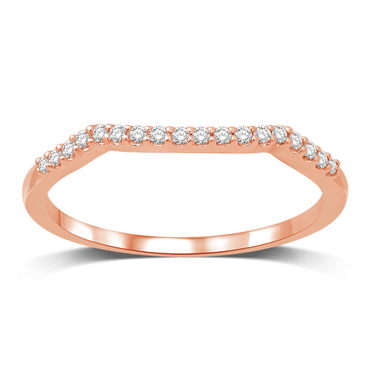 14K Rose Gold 1/10 Ct.tw Diamond Wedding Band