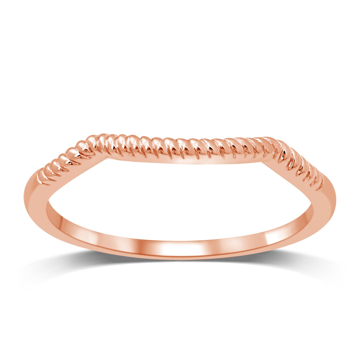 14K Rose Gold Plain Band