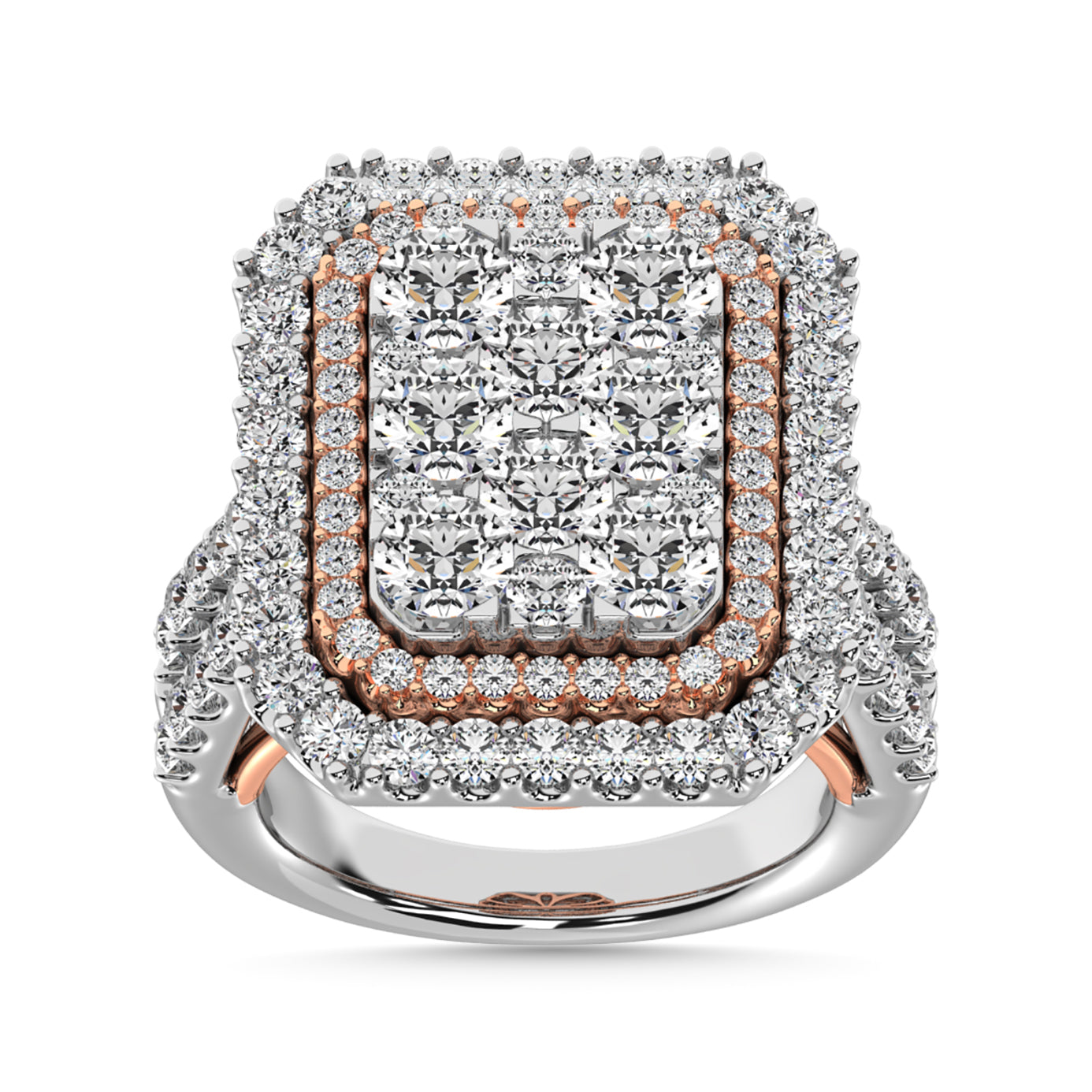 Diamond 4 Ct.Tw. Engagement Ring in 14K Two Tone