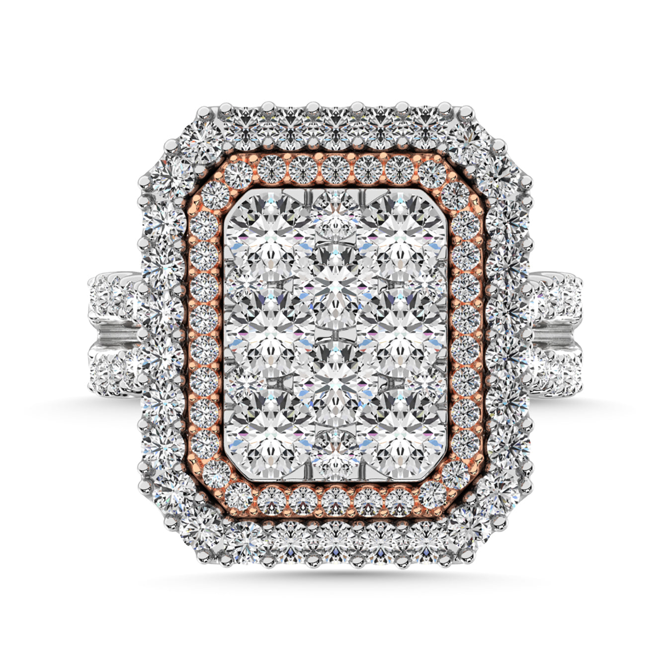 Diamond 4 Ct.Tw. Engagement Ring in 14K Two Tone