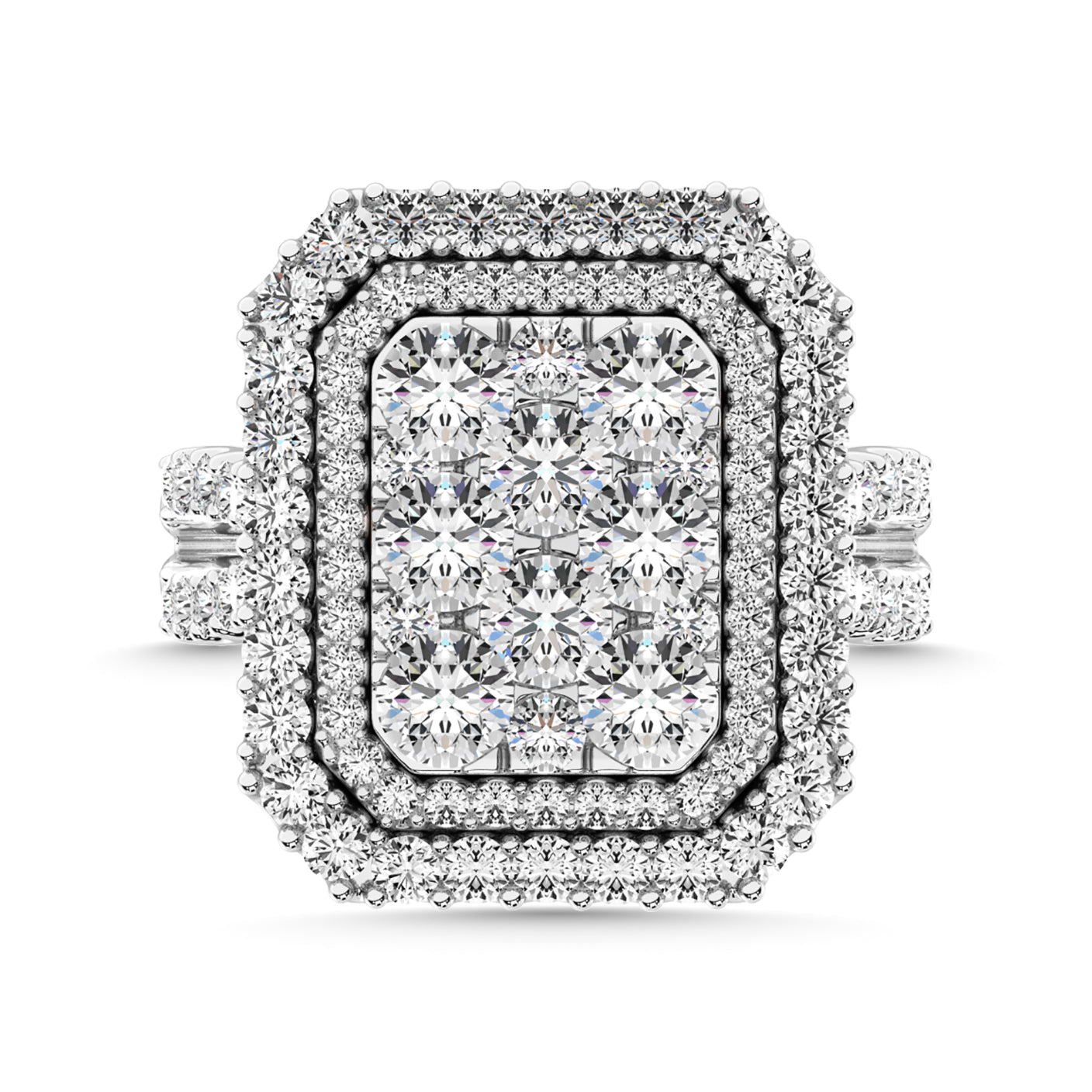 Diamond 4 Ct.Tw. Engagement Ring in 14K White Gold