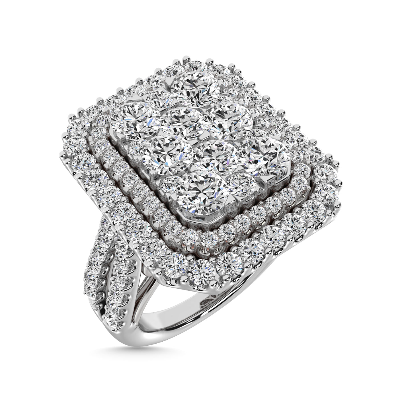Diamond 4 Ct.Tw. Engagement Ring in 14K White Gold