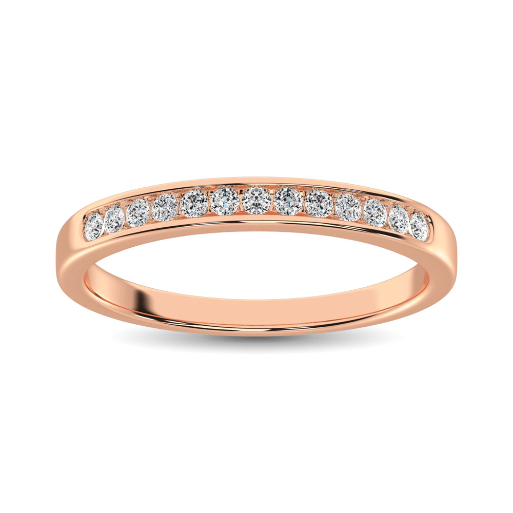 14K Rose Gold 1/5 Ct.tw Diamond Machine Band