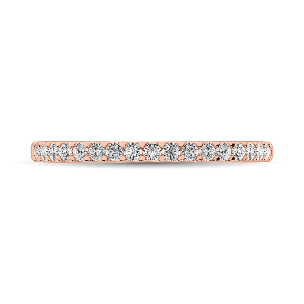14K Rose Gold Diamond 1/5 Ct.Tw. 9 Stone Anniversary Band