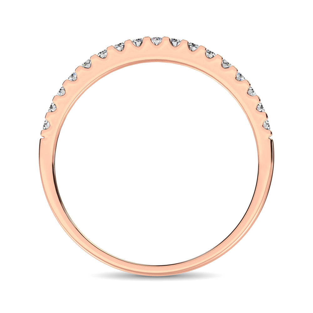 14K Rose Gold Diamond 1/4 Ct.Tw. 9 Stone Anniversary Band
