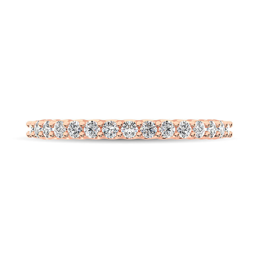 14K Rose Gold Diamond 1/2 Ct.Tw. 9 Stone Anniversary Band