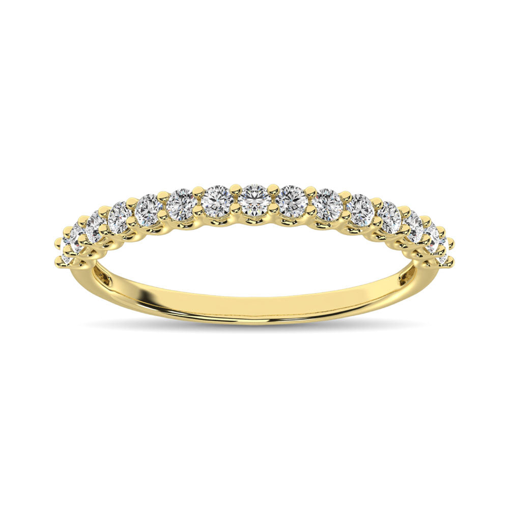 14K Yellow Gold Diamond 1/2 Ct.Tw. 9 Stone Anniversary Band