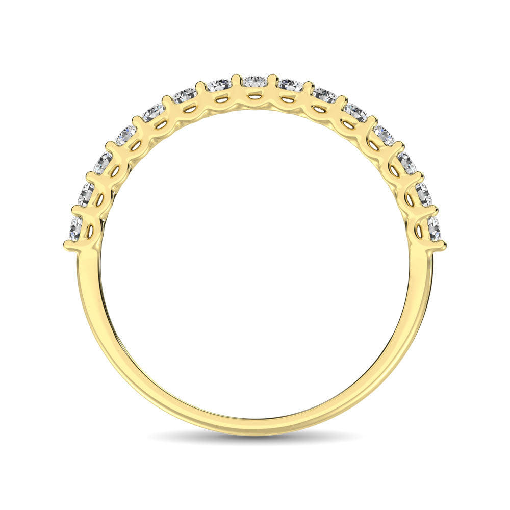 14K Yellow Gold Diamond 1/2 Ct.Tw. 9 Stone Anniversary Band