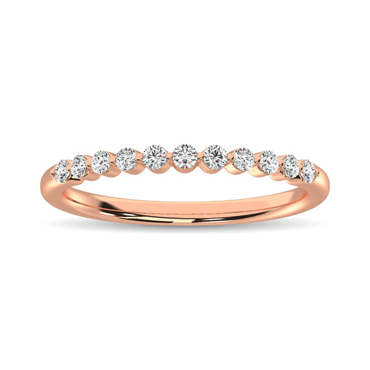 14K Rose Gold Diamond 1/4 Ct.tw Stackable Band