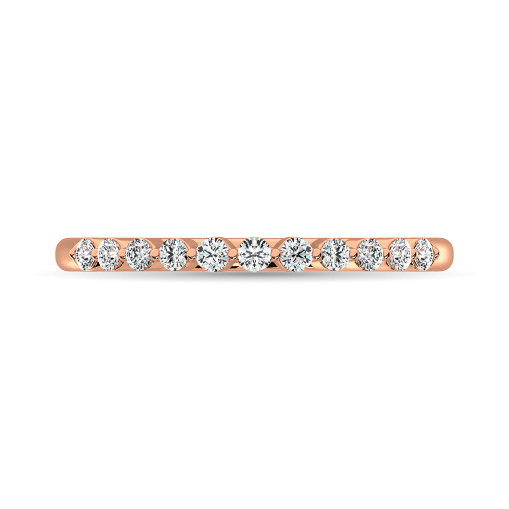 14K Rose Gold Diamond 1/4 Ct.tw Stackable Band