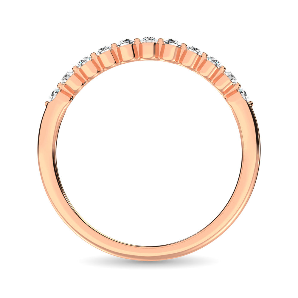 14K Rose Gold Diamond 1/4 Ct.tw Stackable Band