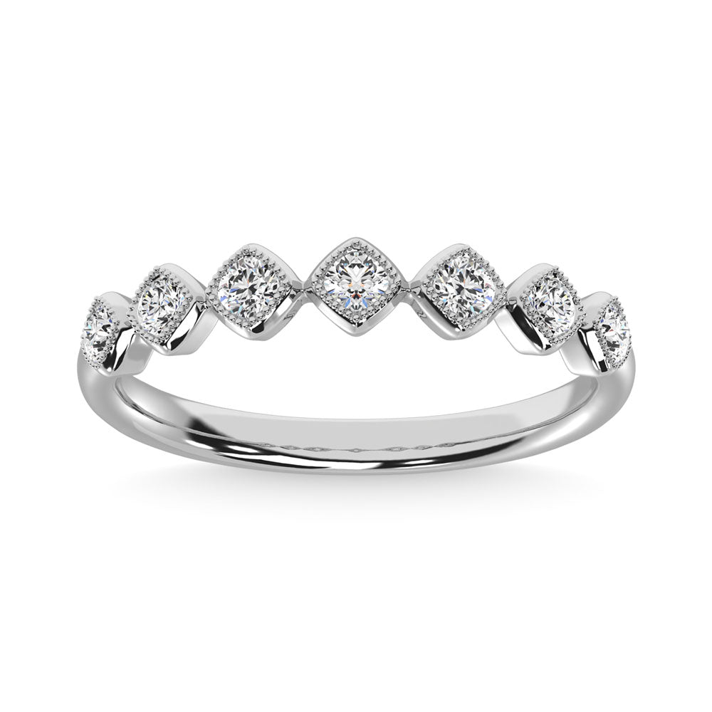 14K White Gold 1/6 Ct.tw Diamond Anniversary Ring