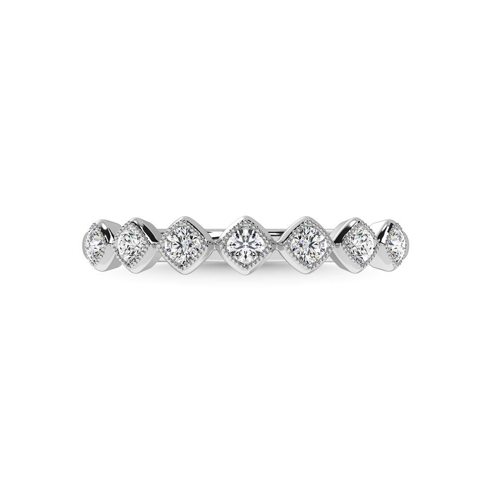 14K White Gold 1/6 Ct.tw Diamond Anniversary Ring