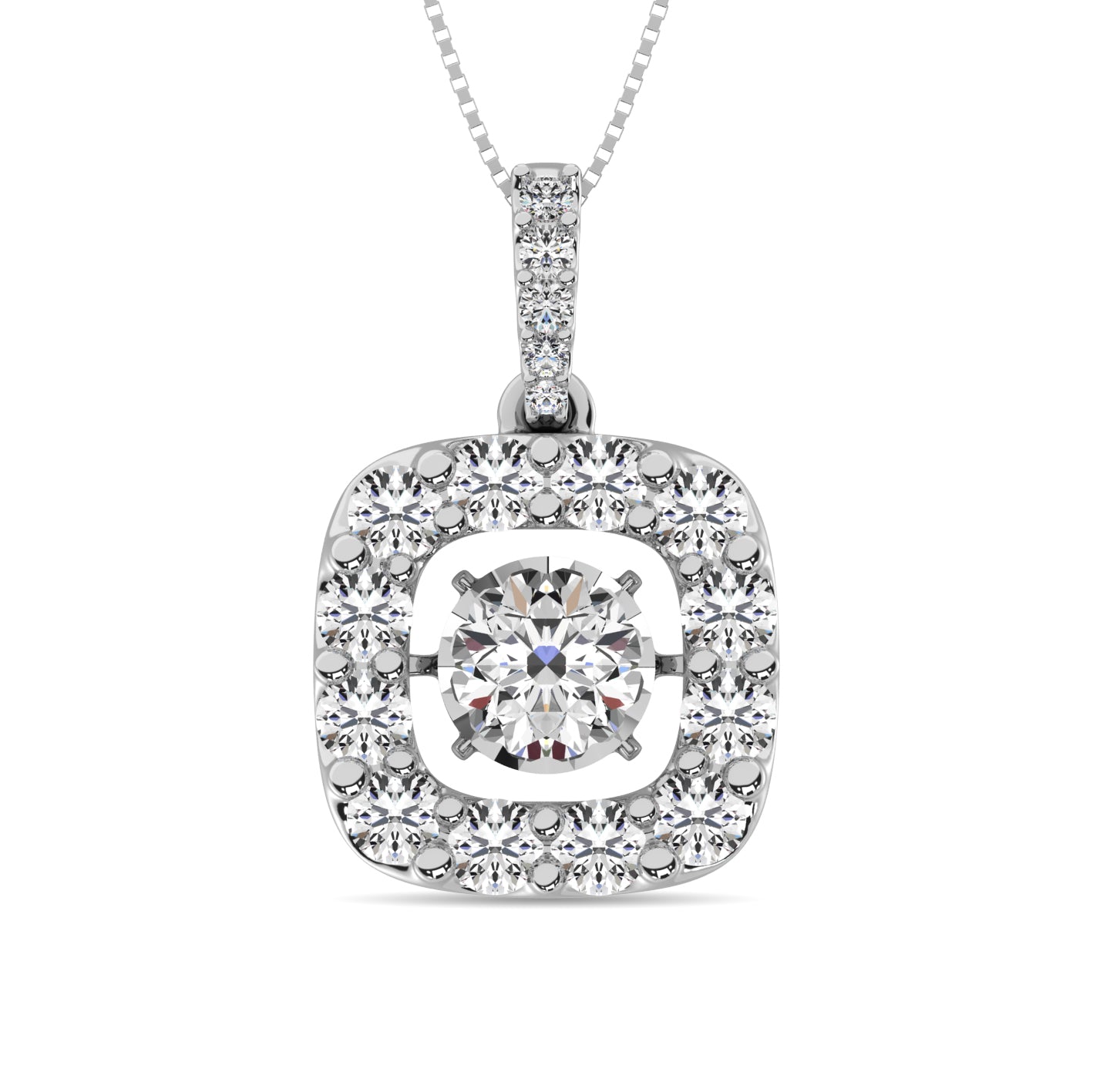 Diamond 1 3/8 Ct.tw Fashion Pendant  in 14K White Gold