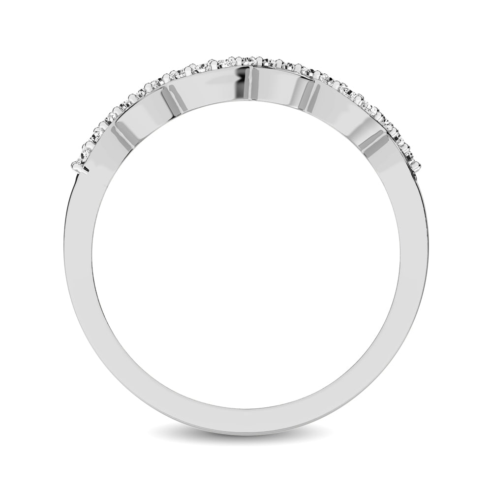 Diamond 1/6 Ct.tw  Twist Band in 14K White Gold