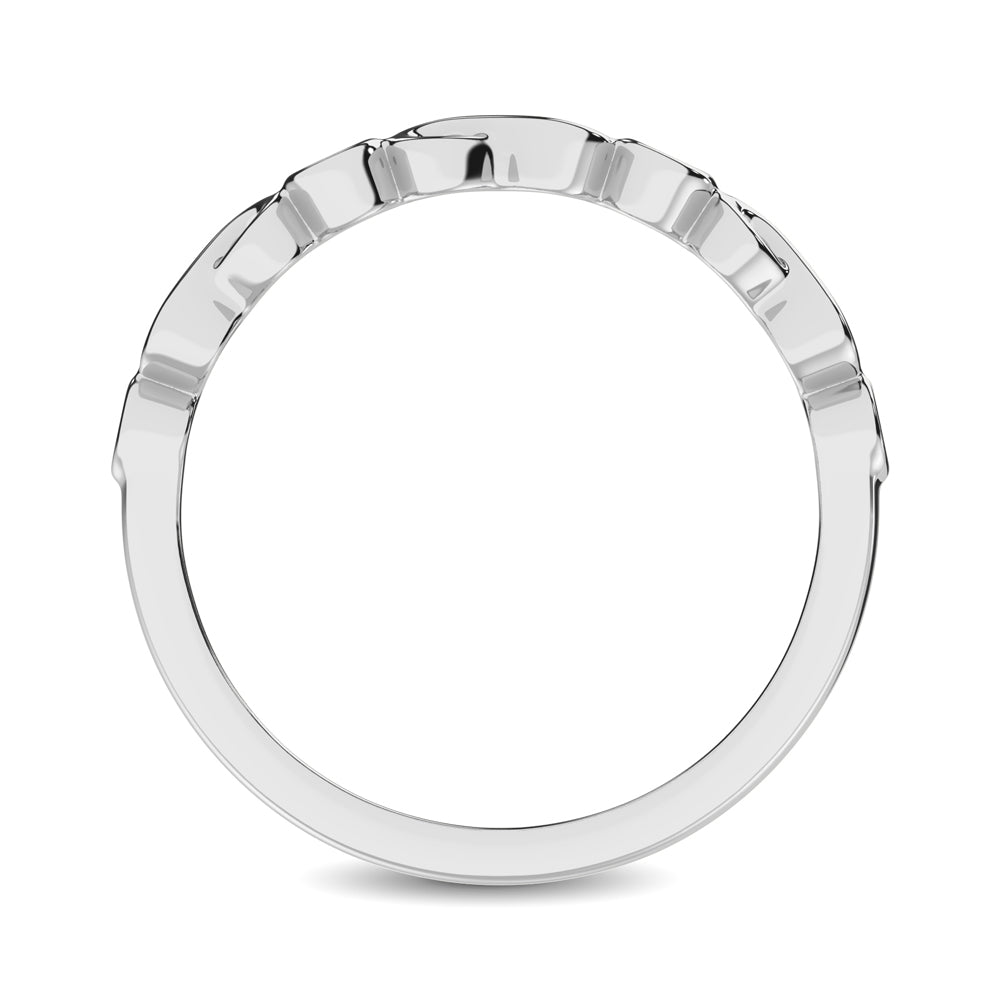 14K White Gold 1/10 Ct.tw Diamond Band