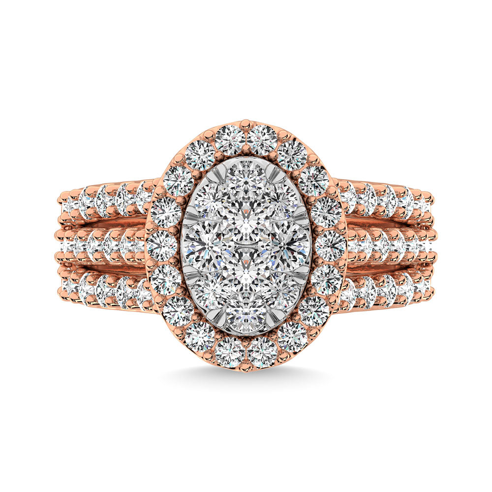 Diamond 2 Ct.Tw. Round Shape Engagement Ring in 14K White Gold