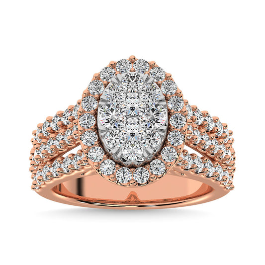 Diamond 2 Ct.Tw. Round Shape Engagement Ring in 14K White Gold