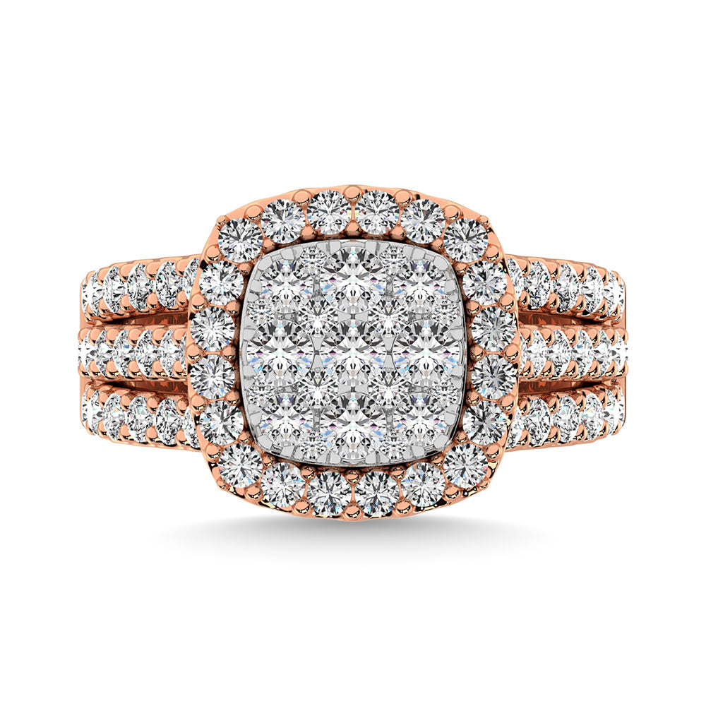 Diamond 2 Ct.Tw. Engagement Ring in 14K Rose Gold