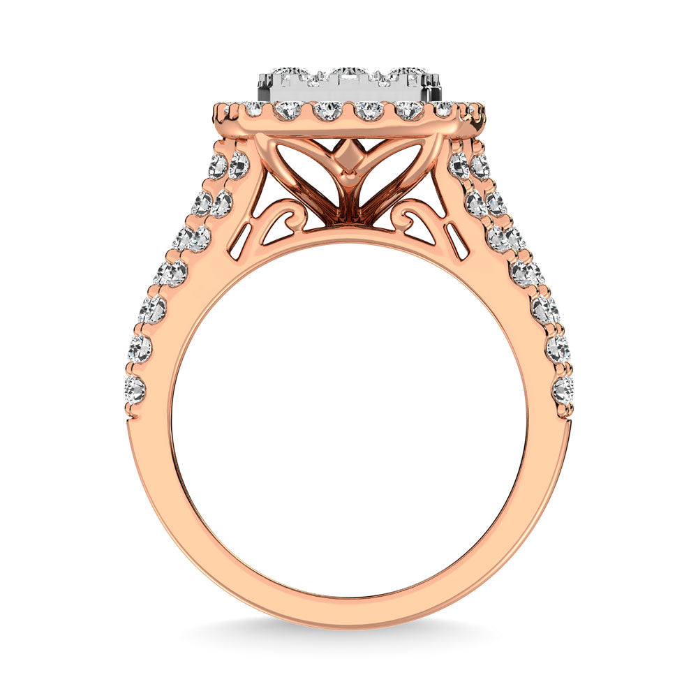 Diamond 2 Ct.Tw. Engagement Ring in 14K Rose Gold
