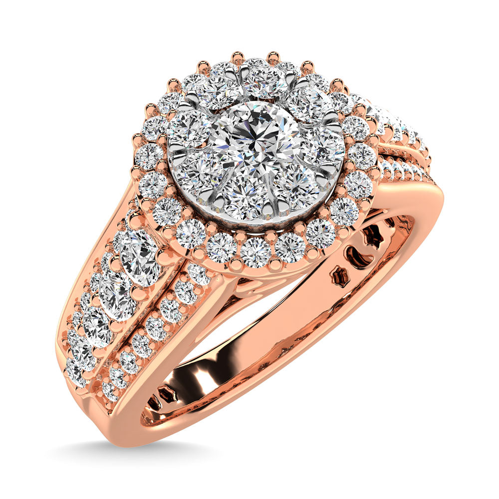 Diamond 1 Ct.Tw. Engagement Ring in 14K Rose Gold