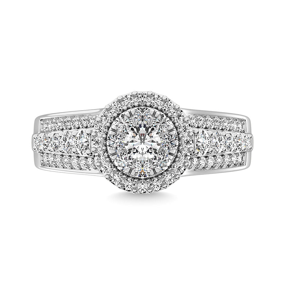 Diamond  1 Ct.Tw. Engagement Ring in 14K White Gold