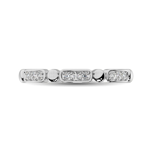 14K White Gold 1/10 Ct.Tw. Diamond Stackable Band