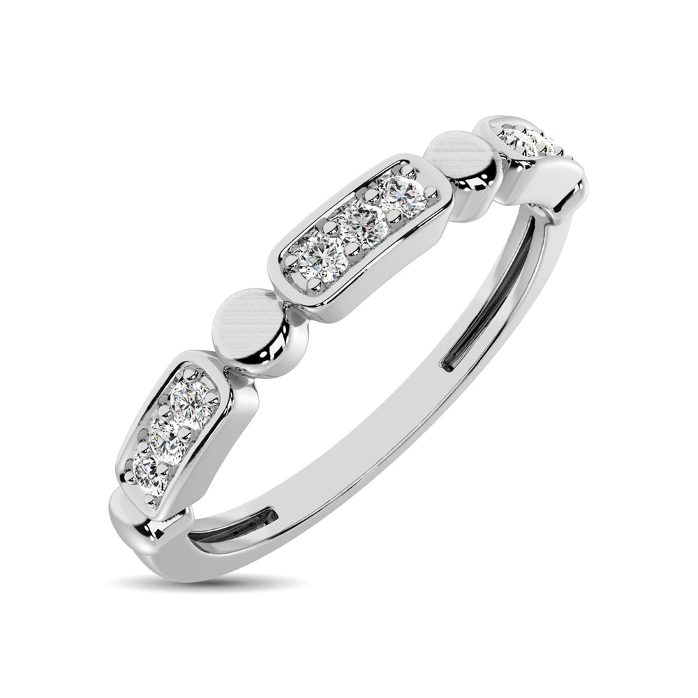 14K White Gold 1/10 Ct.tw Diamond Stackable Band