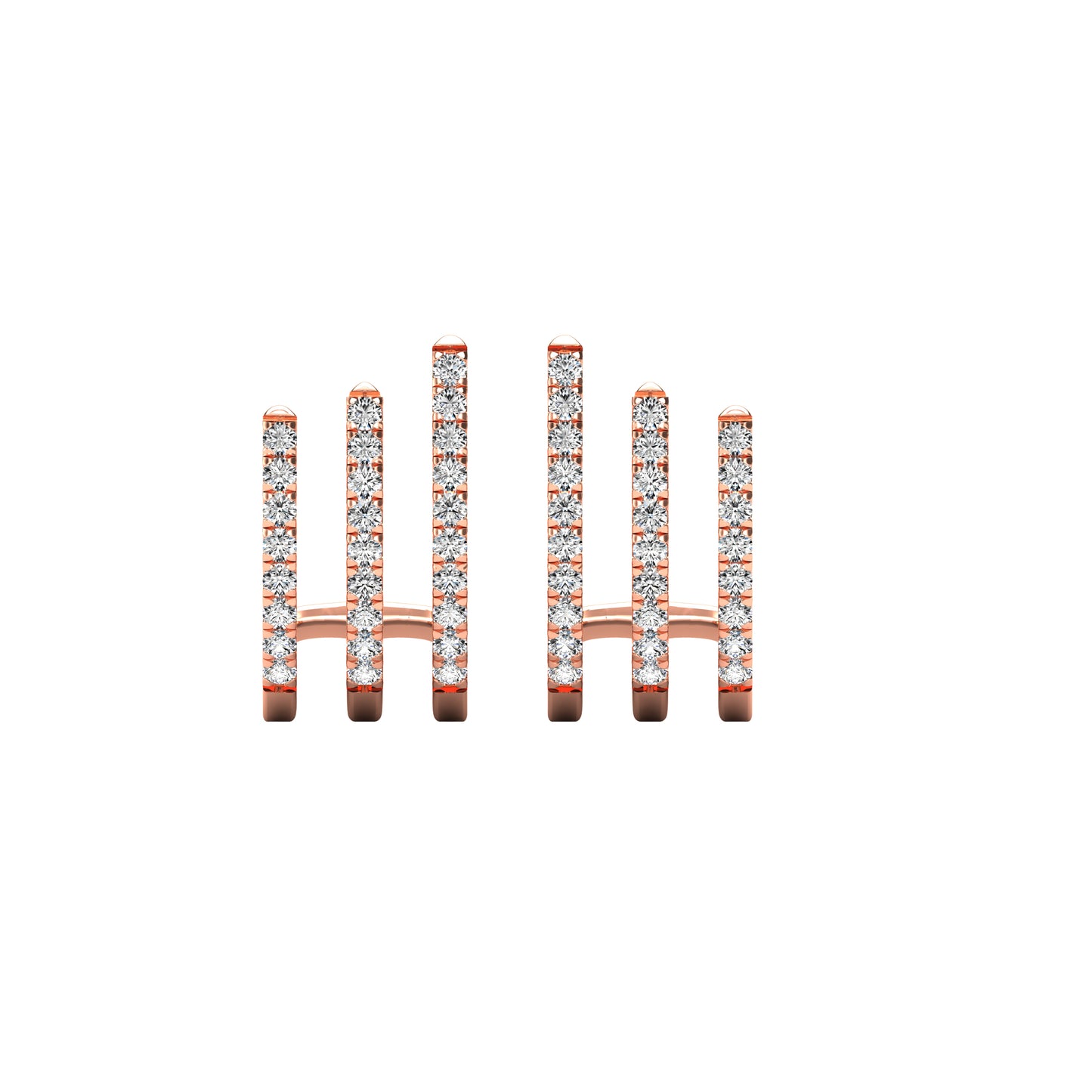 14K Rose Gold 1/4 Ct.Tw. Diamond Fashion Earrings