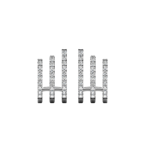 14K White Gold 1/4 Ct.Tw. Diamond Fashion Earrings